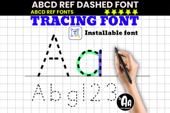 Abcd Ref Dashed Dotted Tracing: A Practical Font for Foundational Skills