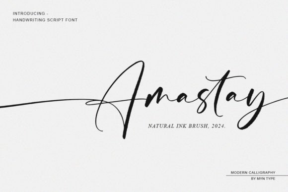 Amastay: Natural Ink Cursive Font for Creative Projects