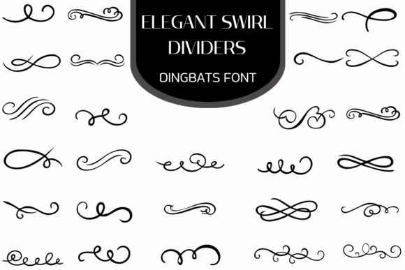 Elegant Swirl Dividers: A Creative Font for Unique Projects