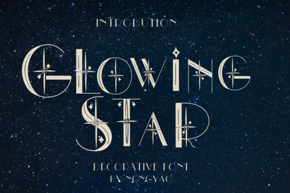 Glowing Star: The Decorative Font for Creative Projects