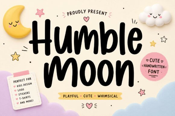 Humble Moon: A Bold Handwritten Display Font for Creative Brands