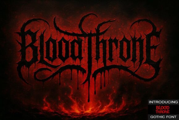 Unleash Raw Energy: The Blood Throne Typeface